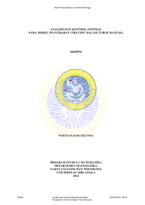 analisis dan kontrol optimal pada model penyebaran virus hiv dalam