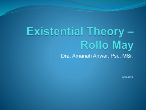 Existential Theory * Rollo May