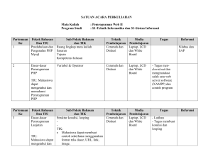 SATUAN ACARA PERKULIAHAN