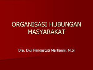 Organisasi Hubungan Masyarakat by Dwi Pangastuti M