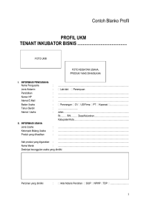 profil ukm tenant inkubator bisnis