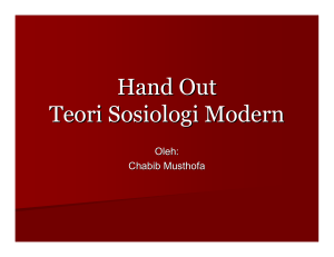 Hand Out Teori Sosiologi Modern