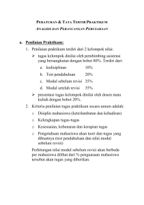 a. Penilaian Praktikum: 1. Penilaian praktikum terdiri dari 2