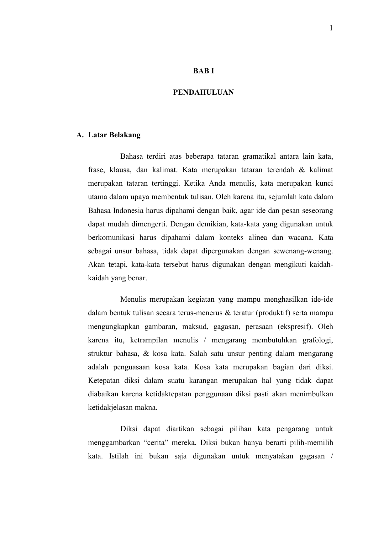 17+ Contoh kata pengantar makalah bahasa indoesia tntang diksi information