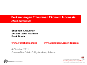 Perkembangan Triwulanan Ekonomi Indonesia Masa bergejolak