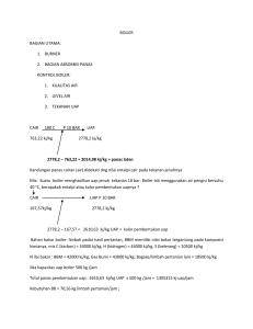 BOILER BAGIAN UTAMA: BURNER BAGIAN ABSORBSI PANAS