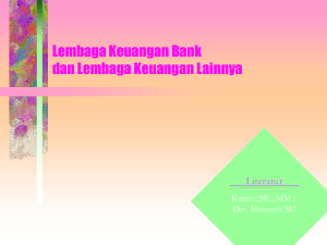 Lembaga Keuangan Bank dan Lembaga Keuangan Lainnya