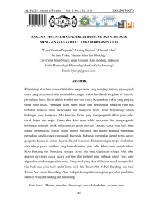Analisis Taman Alat Cuaca Kota Bandung Dan