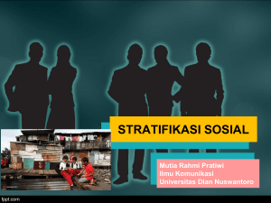 Unsur Stratifikasi Sosial - Universitas Dian Nuswantoro