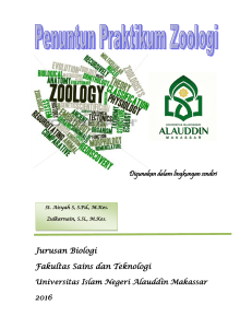 penuntun praktikum zoologi - Biologi UIN Alauddin Makassar