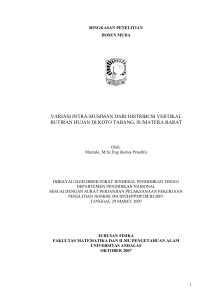 variasi intra-musiman dari distribusi vertikal