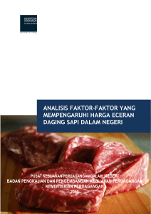 analisis faktor-faktor yang mempengaruhi harga eceran daging sapi