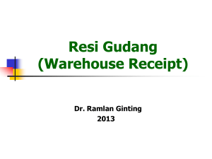 Resi Gudang (Warehouse Receipt)
