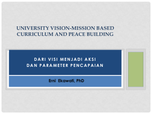 UNIVERSITY VISION-MISsION BASED CURRICULUM AND PEACE