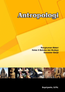 Rangkuman Antropologi Kelas X