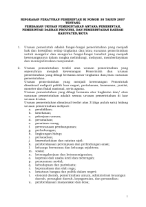 ringkasan peraturan pemerintah ri nomor 38 tahun 2007