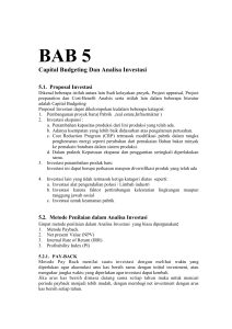 Capital Budgeting Dan Analisa Investasi