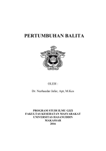 pertumbuhan balita - Repository | UNHAS