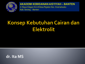 Konsep Kebutuhan Cairan dan Elektrolit