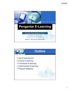 Pengantar E-Learning Outline