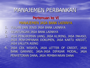 Manajemen Jasa Bank
