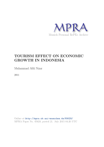 tourism effect on economic growth in indonesia