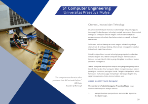 S1 Computer Engineering - Universitas Prasetiya Mulya