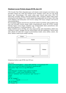 Membuat Layout Website dengan HTML dan CSS