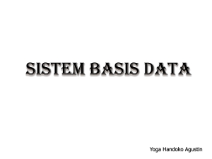 data pada database dan hubungannya