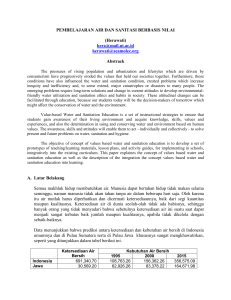 PEMBELAJARAN AIR DAN SANITASI BERBASIS NILAI (Herawati