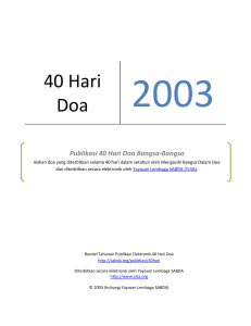 40 Hari Doa - SABDA