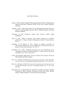 DAFTAR PUSTAKA Agung, Y, 2004, Analisis Pengaruh