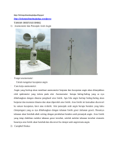 1) Anemometer dan Penunjuk Arah Angin