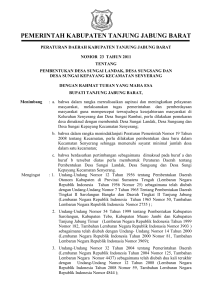 Perda No. 23. KEC. S.. - Pemerintah Kabupaten Tanjung Jabung Barat