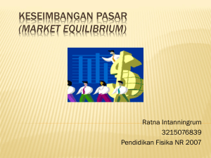 Keseimbangan Pasar (Market Equilibrium)