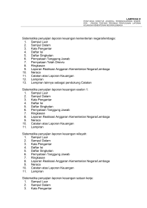 Sistematika penyajian laporan keuangan kementerian negara