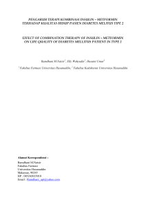 pengaruh terapi kombinasi insulin – metformin