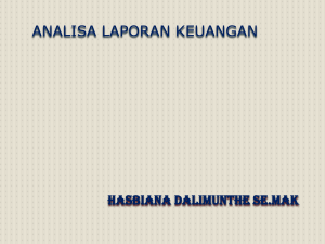 Analisis laporan keuangan - Hasbiana Dalimunthe, SE, M.Ak