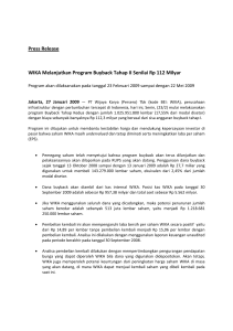 Press Release WIKA Melanjutkan Program Buyback Tahap II Senilai