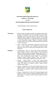 1 peraturan daerah kabupaten tanah laut nomor 10 tahun 2009