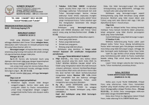 WARTA JEMAAT 3 Maret 2013