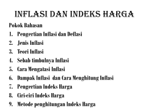 Inflasi dan Indeks Harga