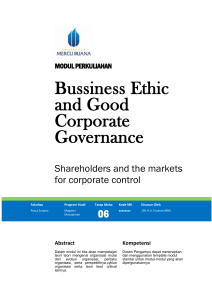 Shareholder s and corporate governance
