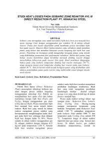 studi heat losses pada isobaric zone reaktor hyl iii - journal-ums