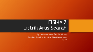 FISIKA 2 Listrik Arus Searah - Universitas Dian Nuswantoro