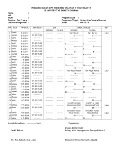 daftar hadir harian - Universitas Sanata Dharma