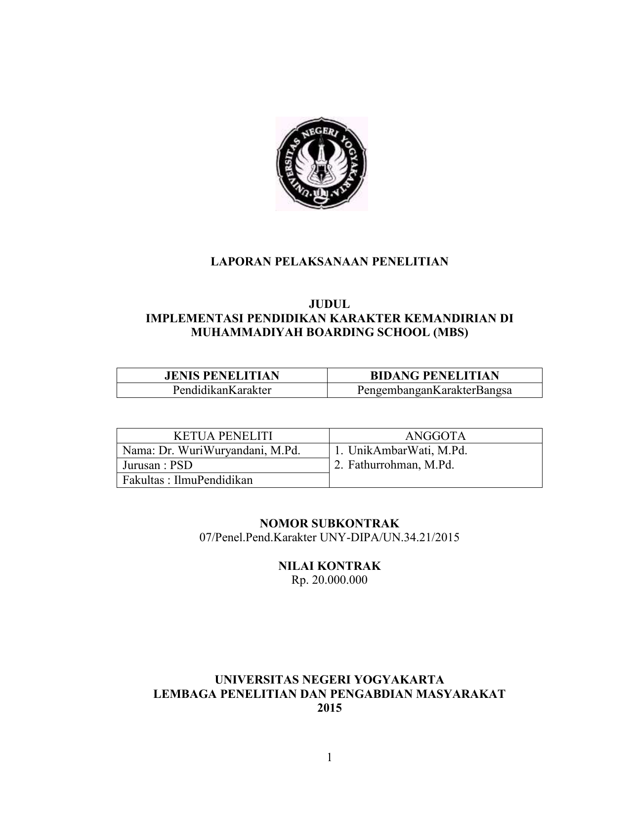 Judul Skripsi Kualitatif Pgsd Pejuang Skripsi