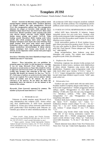 IEEE Paper Template in A4 (V1) - Teknik Informatika Universitas
