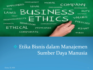 5 TM – Etika Bisnis dalam Manajemen SDM