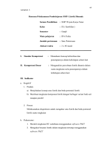 Rencana Pelaksanaan Pembelajaran SMP: Listrik Dinamis Satuan
